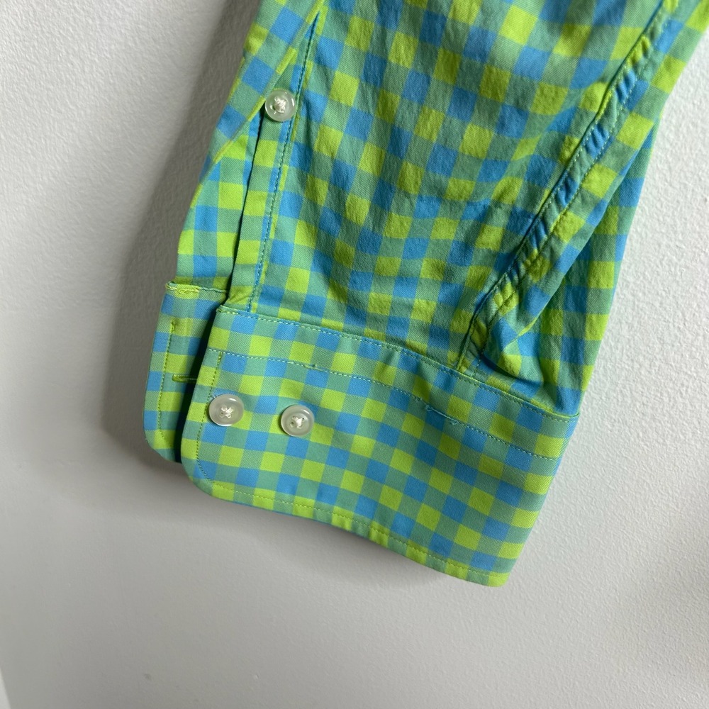 Peter Millar Wicking Gingham Button Down Shirt Me… - image 3